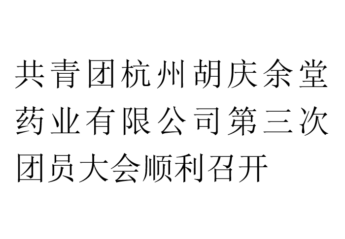 共青团杭州NG28娱乐药业有限公司第三次团员大会顺利召开